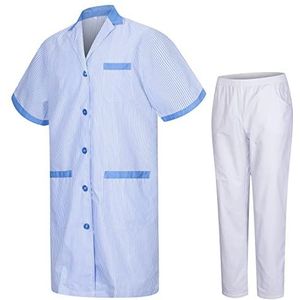 MISEMIYA - Kazak en broek voor sanitair, uniseks, medische uniformen, Ref-8178, Hemelsblauw 22, XS