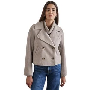 Street One Korte trenchcoat voor dames, Mocha Beige Mel., 40