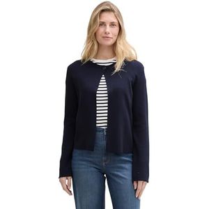 TOM TAILOR Cardigan gebreide jas voor dames, 10668 - Sky Captain Blue, XL