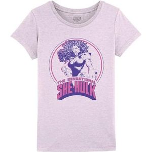 Marvel GIMARCOTS175 T-shirt, roze gemêleerd, 10 jaar, Roze gemêleerd, 10 Jaar