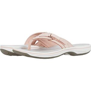 Clarks Breeze Sea Teenslippers voor dames, Blush Synthetisch, 44 EU