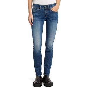 G-STAR Midge Saddle Straight Jeans - Medium Indigo - Stretch Denim