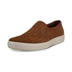 ECCO Men's Soft 7 Woven Slip On 2.0 Sneaker, Camel Nubuck, 12-12.5
