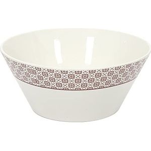 HOME DECO FACTORY - KA4868 - Saladier Cottage Porcelaine Rouge 24cm Art de la Table Vaisselle Bol - Mug et Tasse