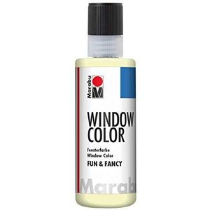 Marabu Window Color fun & Fancy, 04060004872, fluorescerend geel 80 ml, raamverf op waterbasis, verwijderbaar op gladde oppervlakken zoals glas, spiegels, tegels en folie