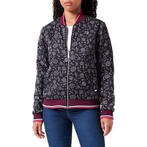 Scotch & Soda Maison 5127 Omkeerbare gewatteerde jas voor dames, in gerecycled polyester bomber, planetary iccons