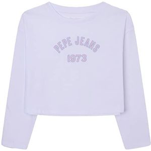 Pepe Jeans Paullete T-shirt voor meisjes, Wit, 14 jaar