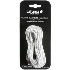 Lafuma Elastische veters met uiteinden voor RSX/RSXA, set van 4 veters, kleur wit, LFM2322-0020 (verpakking kan variëren)