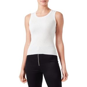 Pinko AGRIMONIO tanktop van zijde van katoen, logo in transparant, Z05_wit-sneeuwwit, XL