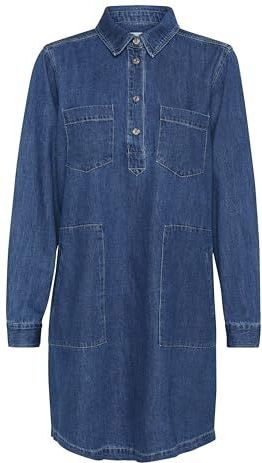 Part Two StinePW jurk voor dames, regular fit, lange mouwen, Medium Blue Denim, 42
