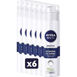 Nivea Men Original schuim, 6 stuks (6 x 6 x 200 ml) Sensitive