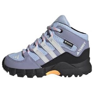 adidas Uniseks-Kind Terrex Mid GORE-TEX Hiking Shoes, blue dawn/grey one/solar gold, 29 EU