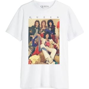 cotton division T-shirt Unisex The Queen""Group"", artikelnummer: MEQUEENTS002, wit, maat XS, Wit, XS