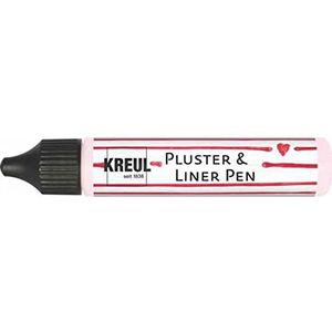 KREUL 49825 - Pluster & Liner Pen Mademoiselle Rosé, 29 ml, Plusterverf voor decoreren en verfraaien, voor 3D decoratieve effecten door pluizen in de oven, met strijkijzer of haardroger