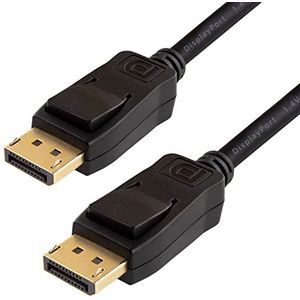 Qnected® DisplayPort 1.4 Kabel 1m - VESA - 4K 120Hz 144Hz, 8K 60Hz, HDR - 32.4 Gbps, DSC 1.2, MTS - Vergrendelingsmechanisme - Drievoudige Afscherming - Geschikt voor PC, Monitor, Projector