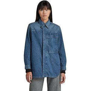 G-STAR Raw Mysterious Overhemd voor dames, Blauw (Antique Faded Space Blue D22505-c970-d342), L