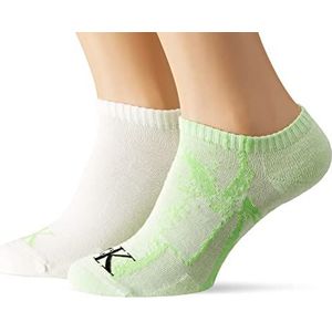 Calvin Klein Heren Distorted Sneaker Socks, Lime, One Size, lime, Eén maat