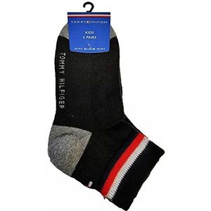 Tommy Hilfiger Heren Th Kids Iconic Sports Quarter 2p sokken, zwart, 27 EU, zwart, 27/30 EU