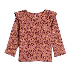Koton Babygirls T-shirt met lange mouwen en ronde hals en bloemenprint, Roze design (2d5), 12-18 Maanden