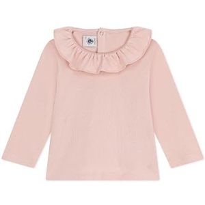 Petit Bateau Baby meisjes A092F blouse met lange mouwen, roze saline, 3 maanden, Roze Saline, 3 Maanden