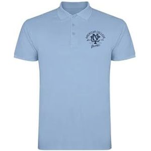 AMERICAN COLLEGE USA Poloshirts Sport Ademend Gedrukt Kleding Unisex Mannen en Vrouwen Casual Model ACPLW6 Sky Blue M, Turkoois, M