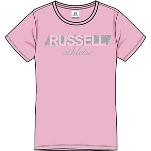 RUSSELL ATHLETIC Dames Sendler-s/S Crewneck Tee T-shirt, Sweet Dream, L