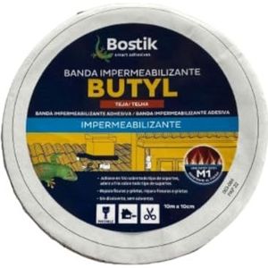Bostik, Zelfklevende impregneertape voor een groot aantal elementen, butyltechnologie, baksteen, rol 10 cm x 10 m