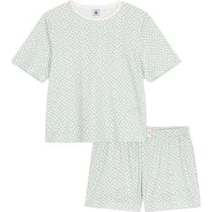 Petit Bateau Pyjacourt voor dames, Wit/Groen, L