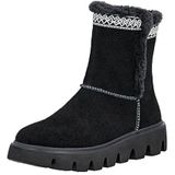 Rieker - Boots - Zwart - Leer - Warm Gevoerd - Ritssluiting