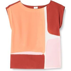 s.Oliver BLACK LABEL Dames T-shirt met korte mouwen, meerkleurig | oranje 23d1, 42
