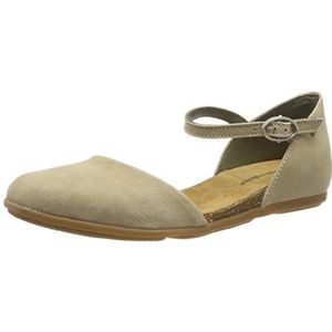 El Naturalista Stella gesloten ballerina's voor dames, Beige Steen Steen, 37 EU