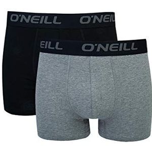 O'Neill Heren Boxershort Plain 2-Pack I Anthracite Black (6869) I S