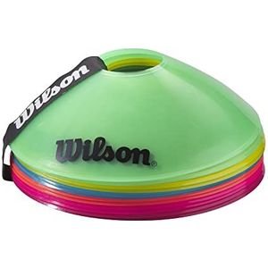 Wilson Markeerkegels voor tennis, kunststof, oranje/groen/roze, 12 stuks