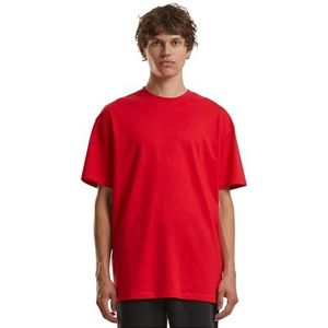 Build Your Brand Heren T-shirt Heavy Oversize Tee, Basic T-shirt voor mannen, oversized fit, katoen, maten XS - 5XL, Cityred, S