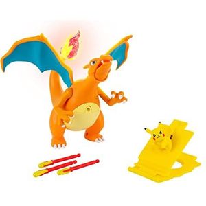 Pokémon Charizard 7"" Deluxe Feature Figuur - Interactive Plus 2"" Pikachu met Launcher