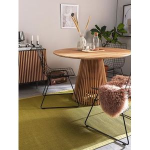 benuta Nest Sisal tapijt Sana - 100% sisal - rechthoekig en in stijl: rand, effen, natuurlijk leven - onderhoudsvriendelijk voor woonkamer slaapkamer, groen, 80x150 cm