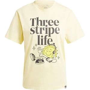 adidas Dames POSITIVITY GRAPHIC TEE, almost yellow, M