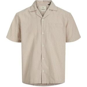 JACK & JONES Heren Jprblulouis Stripe Resort S/S Shirt, Rose Dust, L