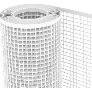 tenax Quadra 20, wit, 1,00 x 50 m, beschermnet van kunststof voor poorten, hekken, balkons