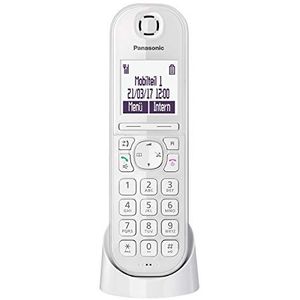 Panasonic KX-TGQ200GW DECT IP-telefoon (draadloos, compatibel met CAT-iq 2.0, handsfree-modus, nummervergrendeling, Eco-Plus, digitale telefoon) wit