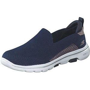 Skechers Go Walk 5 Prized Sneakers voor dames, marineblauw, 37 EU