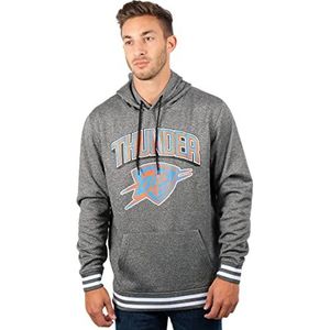 UNK NBA Heren GHM3543F NBA Team Stripe Rib Fleece Pullover Hoodie Sweatshirt, Heather houtskool, XX-Large