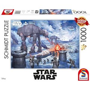 Schmidt Spiele, Thomas Kinkade: Disney Star Wars De slag om Hoth (1000 stuk), Puzzel, Leeftijd 12+