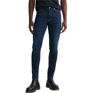 GANT Extra Slim Active Recover Jeans voor heren, Dark Blue Worn in, 36W x 32L