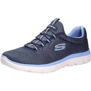 Skechers Summits Sneaker voor dames, Navy Mesh Blauwe Trim, 36 EU