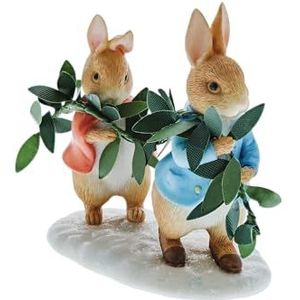Beatrix Potter Peter Rabbit & Flopsy Beeldje, hoogte 7cm