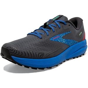 BROOKS Heren Divide 4 sneakers, 42 EU, Ebony Black Victoria Blue, 42 EU