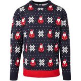 Urban Classics Unisex Nicolaus and Snowflakes sweater sweatshirts, Nicolaus And Snowflake Aop, M