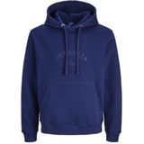 JACK & JONES Jorbleecker Branding Sweat Hood Bf, Ocean Cavern, L