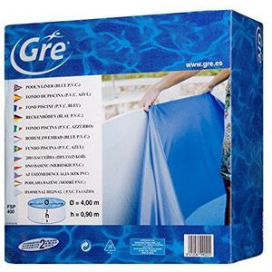 GRE FPROV618 - Voering voor ovaal zwembad, 610 x 375 x 132 cm (lange x breed x hoog), blauwe kleur